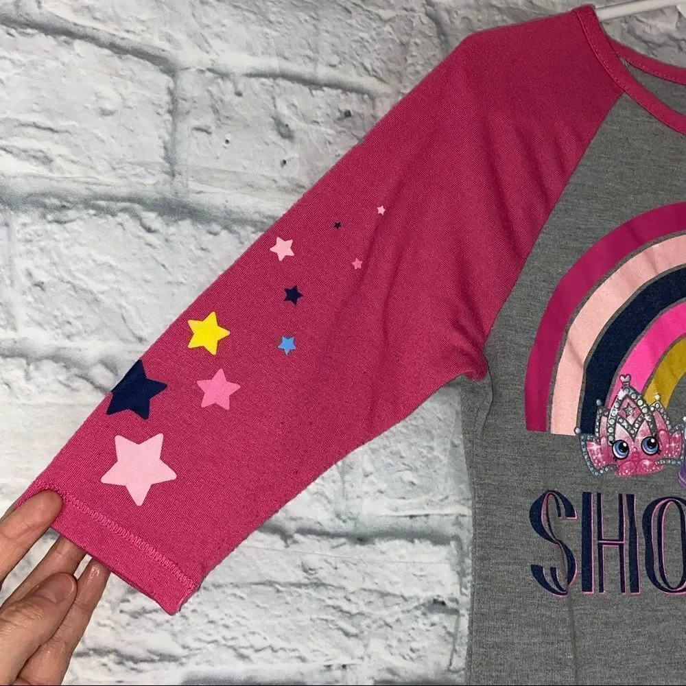 Shopkins little girls nightgown and fleece pants & shopkins top